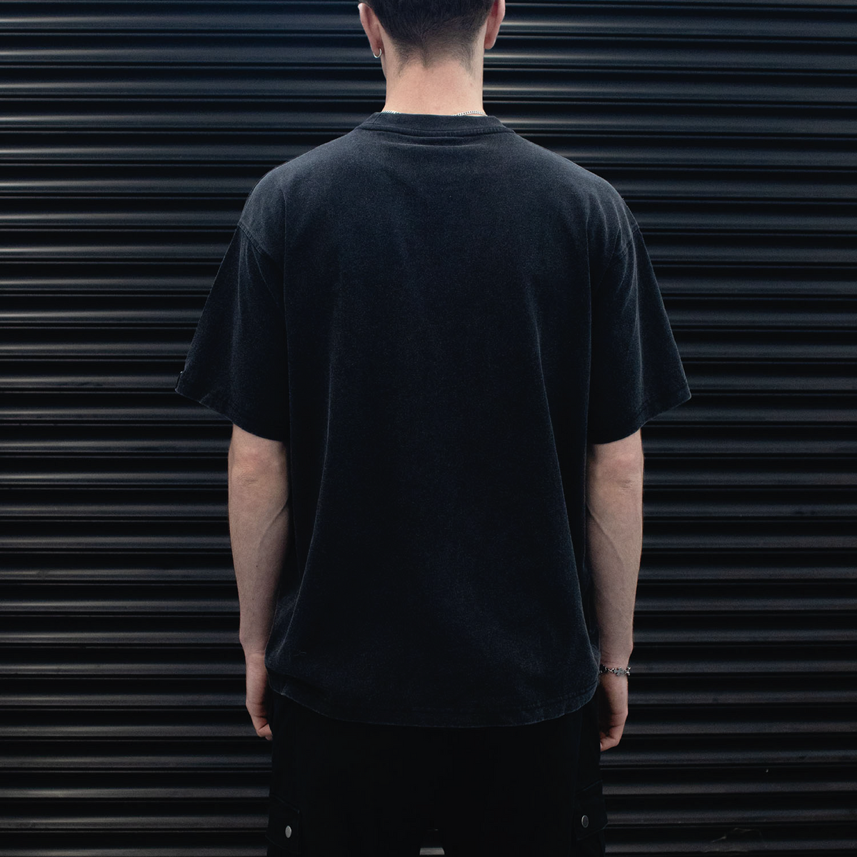 Script Logo T-Shirt – Acid Wash Black