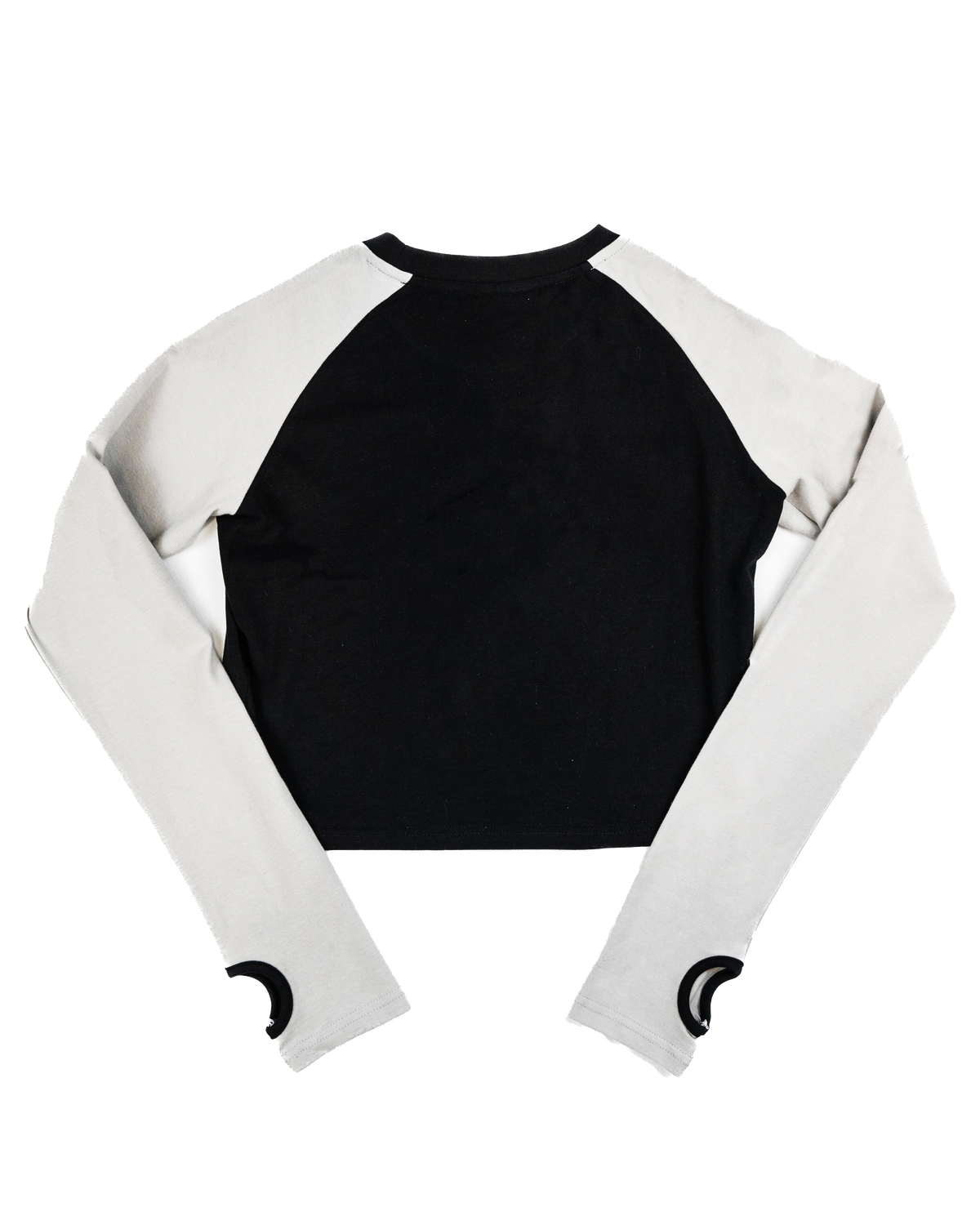 Long-Sleeve Crop Top – Black