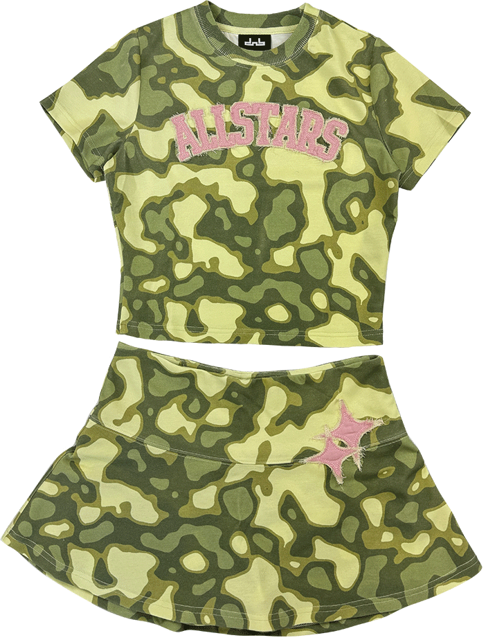 Camo Women's Tee & Skort Set