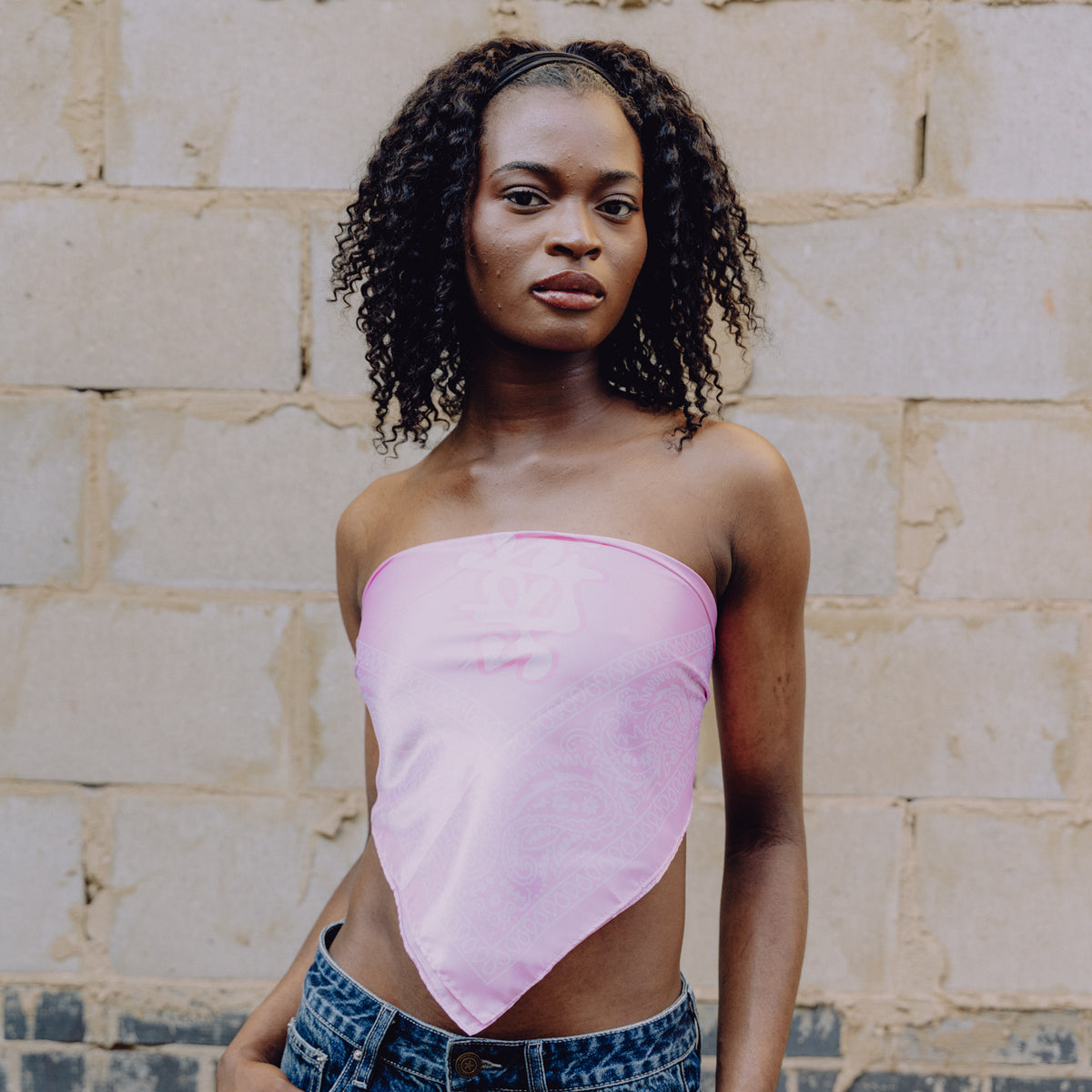 Bandana – Pink & White