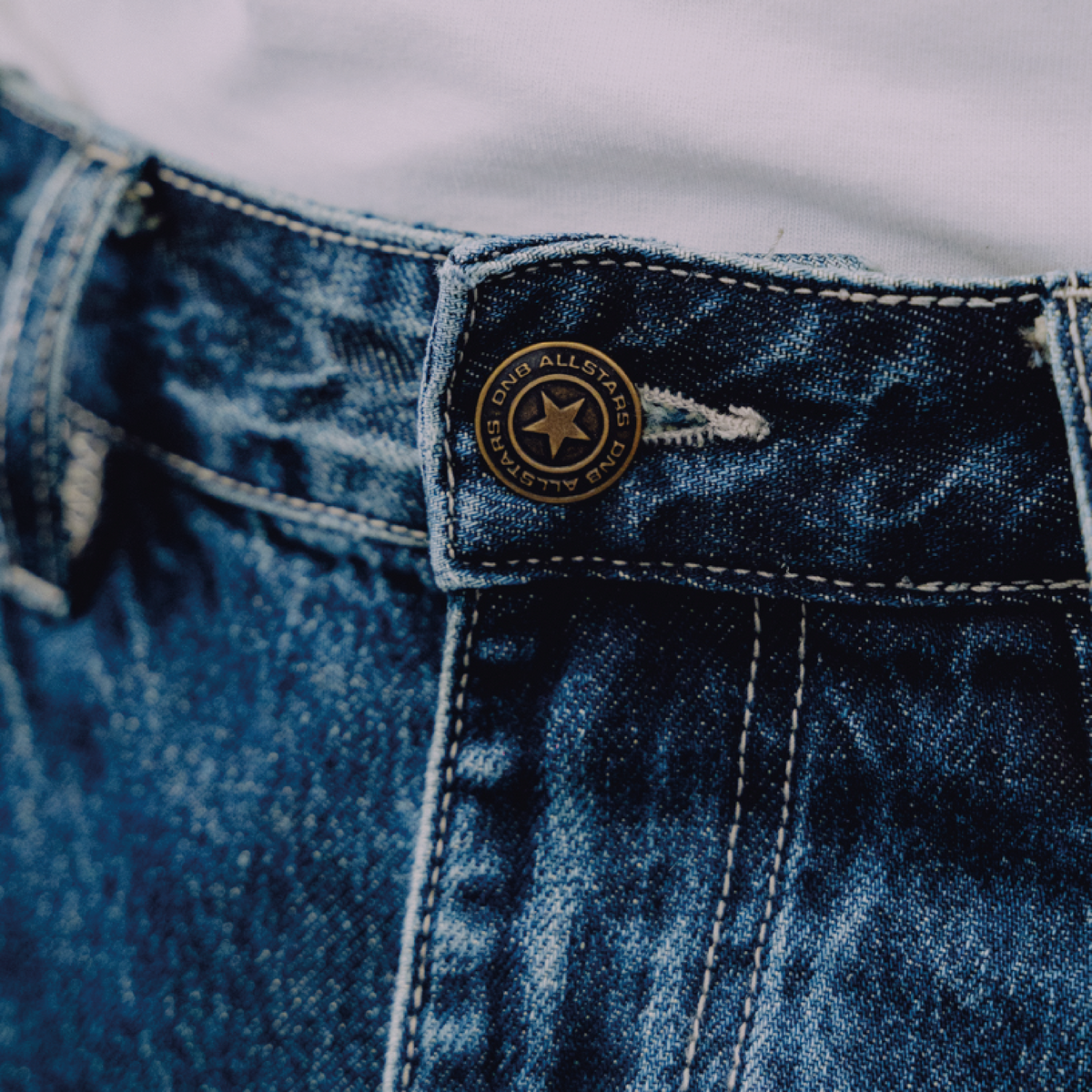 Washed Denim Shorts