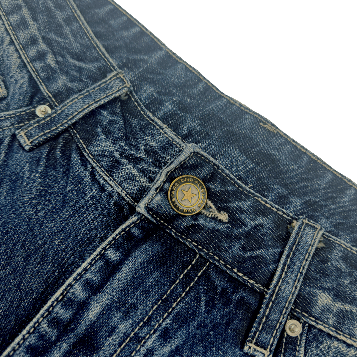 Washed Denim Shorts
