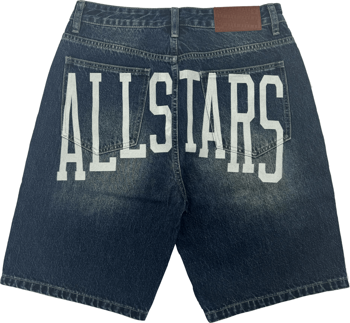 Washed Denim Shorts