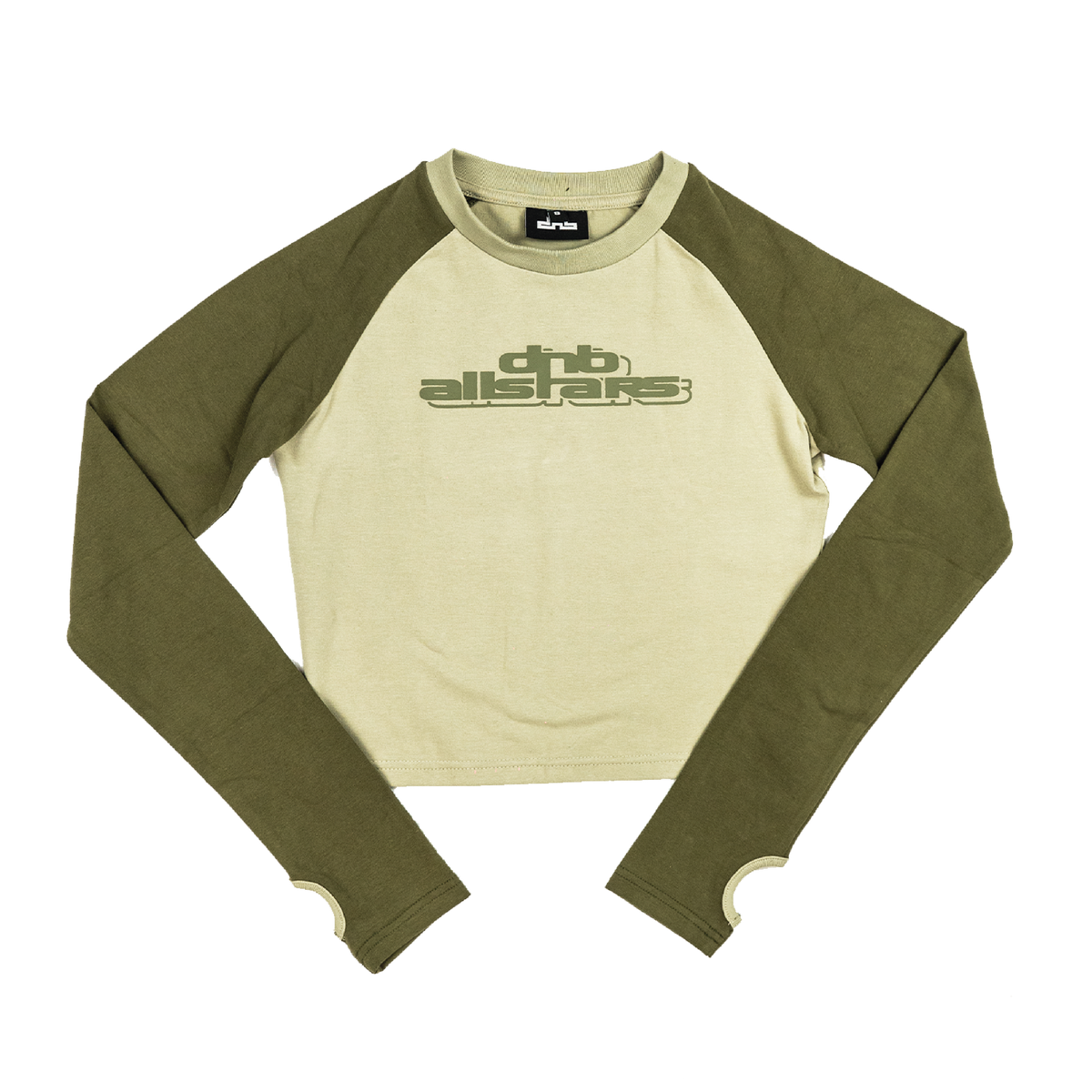 Long-Sleeve Crop Top – Khaki