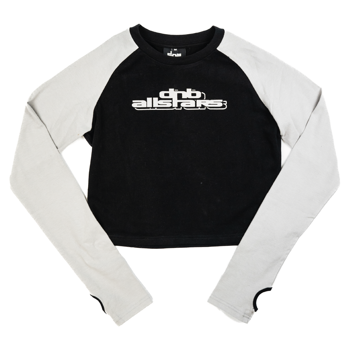 Long-Sleeve Crop Top – Black