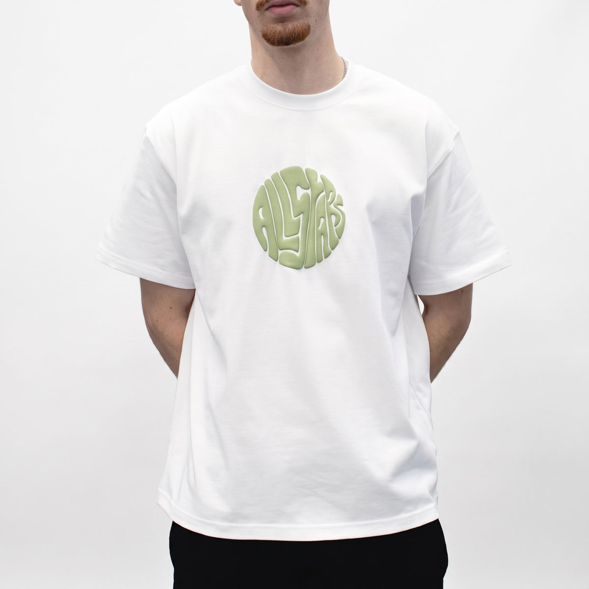 Rounded Logo T-Shirt – White – DnB Allstars